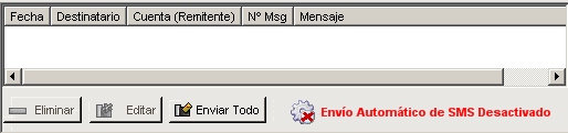 Bandeja de Salida de los Mensajes SMS