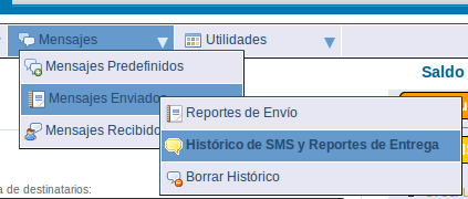 SMS Reportes de Entrega