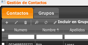 Menu Contactos